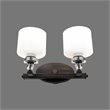Yosemite Home Decor Mitchell Peak 2-Light Glass Vanity Light in Bronze