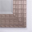 Yosemite Home Decor Large Rectangle Plastic Casual Mirror in Pewter