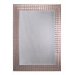 Yosemite Home Decor Large Rectangle Plastic Casual Mirror in Pewter
