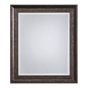 Yosemite Home Decor Medium Rectangle Resin Casual Mirror in Dark Bronze