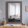 Yosemite Home Decor Traditional Resin/Wood Mirror in Brown Texture