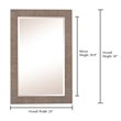 Yosemite Home Decor Traditional Resin/Wood Mirror in Brown Texture