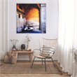 Yosemite Home Decor 'Le Velo I' Tempered Glass/Wood Photo in Multi-Color