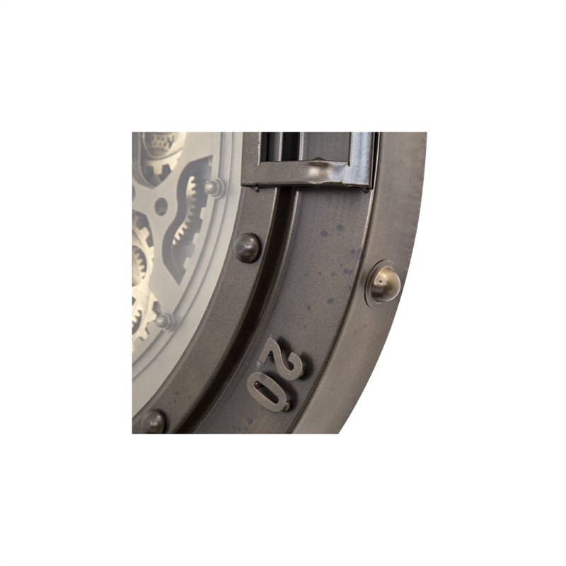 Yosemite Home Decor Urban Loft Metal Gear Wall Clock in Brown