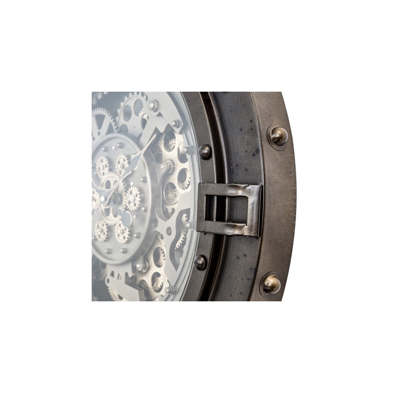 Yosemite Home Decor Urban Loft Metal Gear Wall Clock in Brown