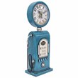 Yosemite Home Decor Route 66 Transitional Metal Table Top Clock in Blue