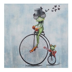 Yosemite Home Decor &quotCyclist&quot Wood Gallery Wrapped Wall Art in Multi-Color