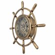 Yosemite Home Decor Modern Metal Ship's Wheel Wall Clock in Gold