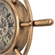 Yosemite Home Decor Modern Metal Ship's Wheel Wall Clock in Gold