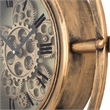 Yosemite Home Decor Modern Metal Ship's Wheel Wall Clock in Gold