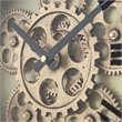 Yosemite Home Decor Modern Metal Ship's Wheel Wall Clock in Gold