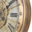 Yosemite Home Decor Gilded Round Modern Metal Gear Clock in Gold