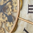Yosemite Home Decor Gilded Round Modern Metal Gear Clock in Gold