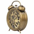 Yosemite Home Decor Modern Metal Gear Table Top Clock in Gold Brass