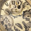 Yosemite Home Decor Modern Metal Gear Table Top Clock in Gold Brass