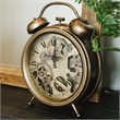 Yosemite Home Decor Modern Metal Gear Table Top Clock in Gold Brass