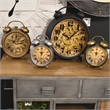 Yosemite Home Decor Modern Metal Gear Table Top Clock in Gold Brass