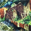 Yosemite Home Decor 'Acadia' Glass 3D Collage Wall Art in Multi-Color
