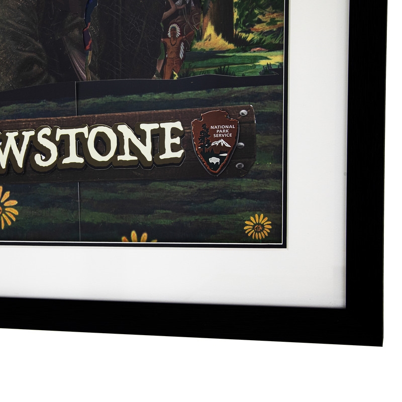 Yosemite Home Decor 'Yellowstone' Glass 3D Collage Wall Art in Multi-Color