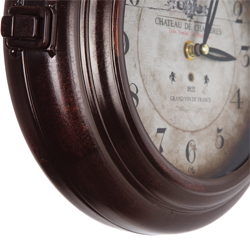 Yosemite Double Sided Frame Wall Clock with Wall Mount Holder