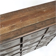 Yosemite Home Decor Storage Solid Metal & Mango Wood Cabinet in Deep Gray