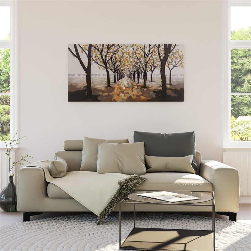 Yosemite Home Decor 'Pathway' Fabric Canvas in Multi-Color
