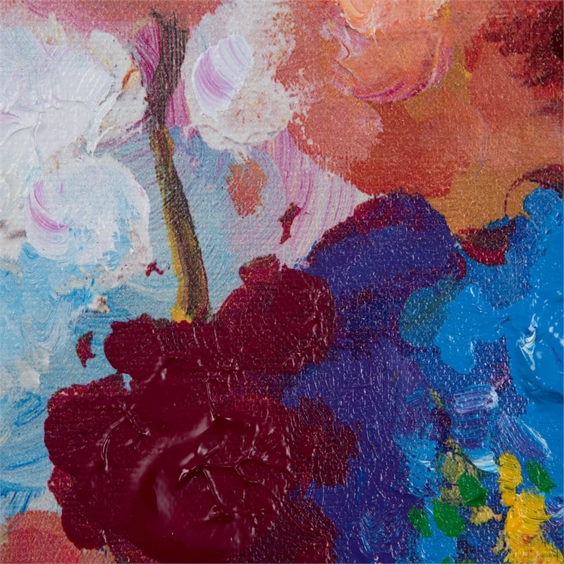 Yosemite Home Decor 'Flower Garden' Fabric Canvas in Multi-Color