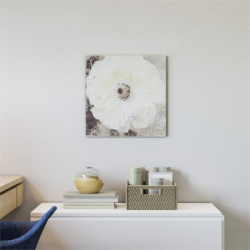 Yosemite Home Decor 'Blooming Softly I' Fabric Canvas in Multi-Color