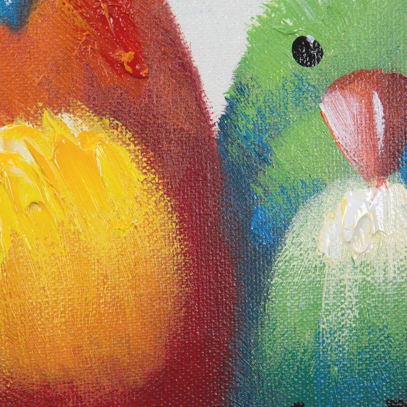 Yosemite Home Decor 'Birds on a Wire I' Fabric Canvas in Multi-Color