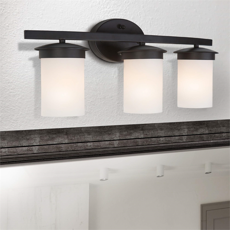 Yosemite Home Decor Columbia Rock 3 Lights Vanity Lights in Oil Rubbed Bronze