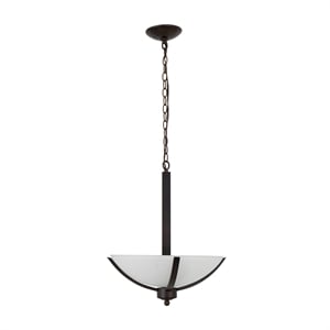 Yosemite Home Decor Alta Peak 3 Light Bowl Chandelier in Coffee/Acid Wash Glass