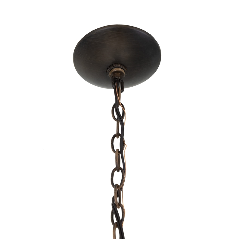 Yosemite Home Decor Alta Peak 5 Light Chandelier in Coffee with Acid Wash Glass