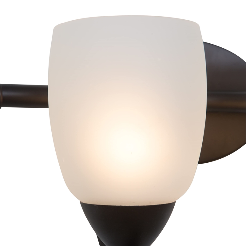 Yosemite Home Decor Mirror Lake 2 Lights Vanity with White Etched Glass