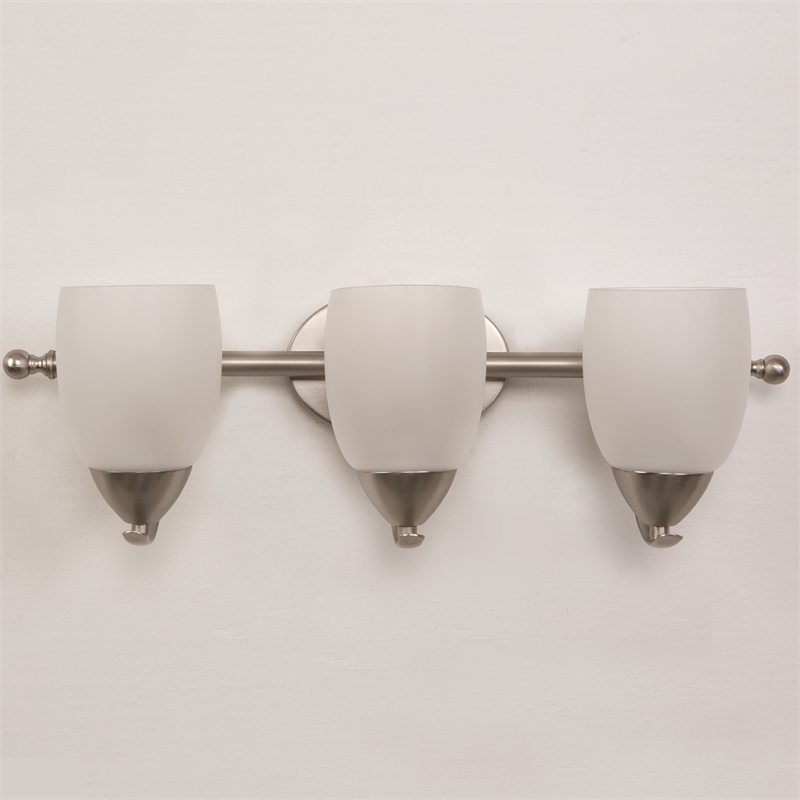 Yosemite Home Decor Mirror Lake 3 Lights Vanity Lights in Brush Nickel