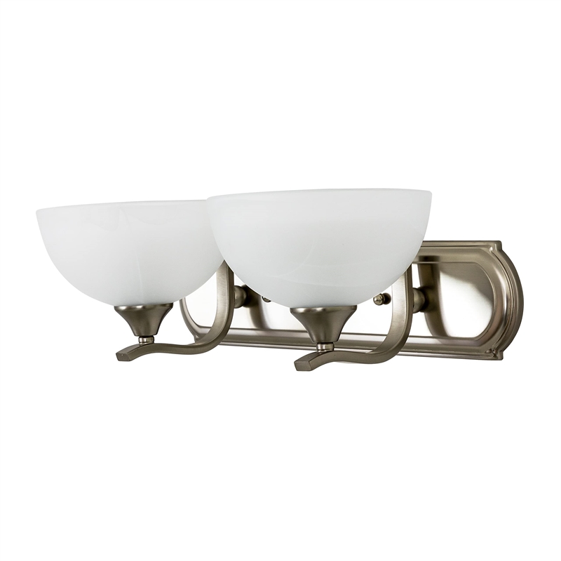 Yosemite Home Decor Glacier Point 2 Light Vanity Stainless Steel in Satin Nickel