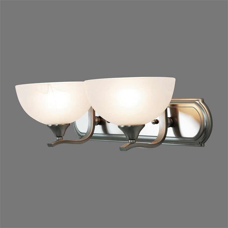 Yosemite Home Decor Glacier Point 2 Light Vanity Stainless Steel in Satin Nickel