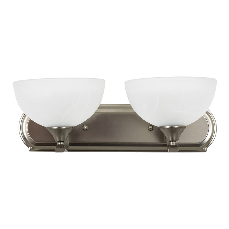 Yosemite Home Decor Glacier Point 2 Light Vanity Stainless Steel in Satin Nickel