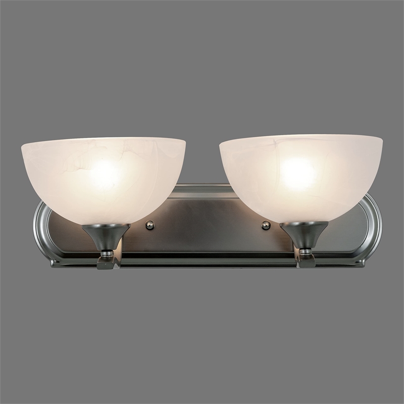 Yosemite Home Decor Glacier Point 2 Light Vanity Stainless Steel in Satin Nickel