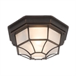 Yosemite Home Decor Serge 2 Lights Flush Mount in Oil Rubbed Bronze