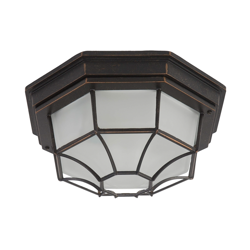 Yosemite Home Decor Serge 2 Lights Flush Mount in Oil Rubbed Bronze