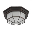 Yosemite Home Decor Serge 2 Lights Flush Mount in Oil Rubbed Bronze