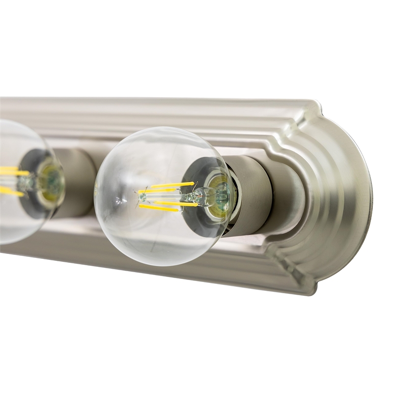 Yosemite Home Decor 6 Lights Vanity Metal in Satin Nickel Finish