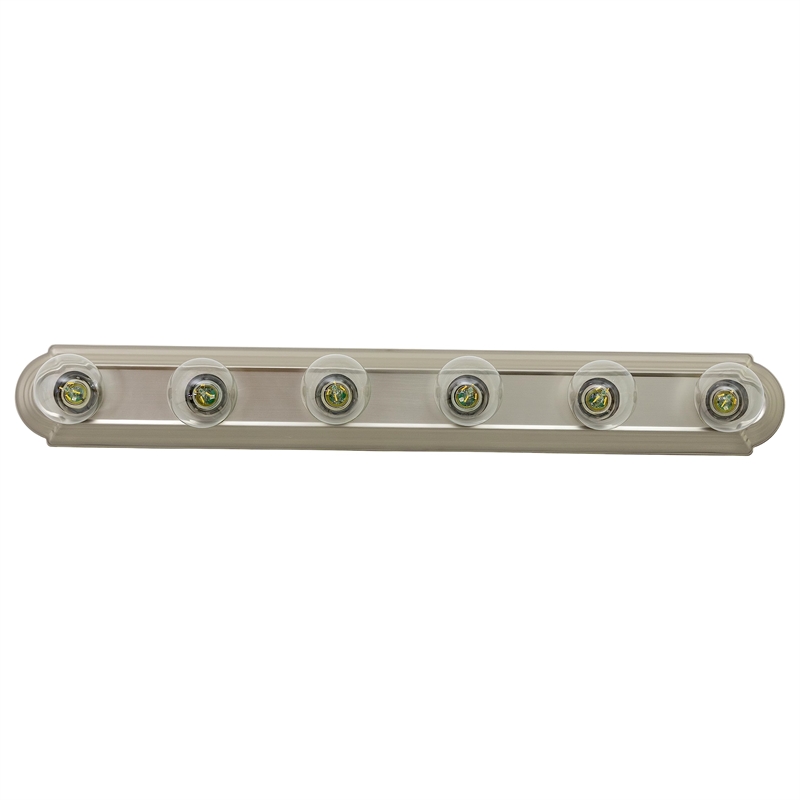 Yosemite Home Decor 6 Lights Vanity Metal in Satin Nickel Finish