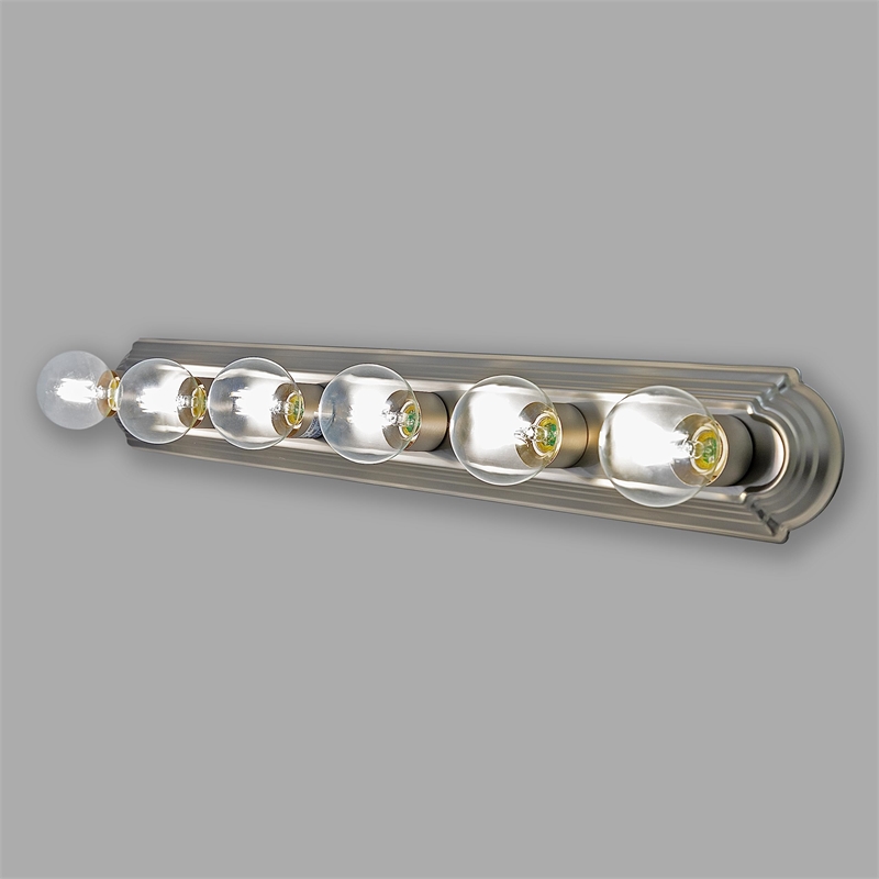 Yosemite Home Decor 6 Lights Vanity Metal in Satin Nickel Finish