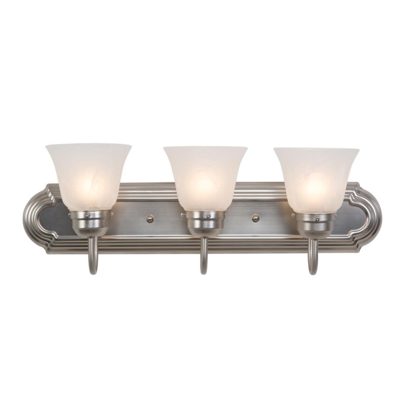 Yosemite Home Decor 3 Lights Vanity Lighting in Satin Nickel