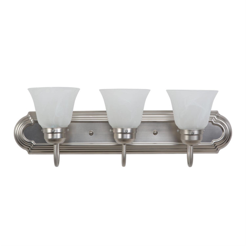 Yosemite Home Decor 3 Lights Vanity Lighting in Satin Nickel