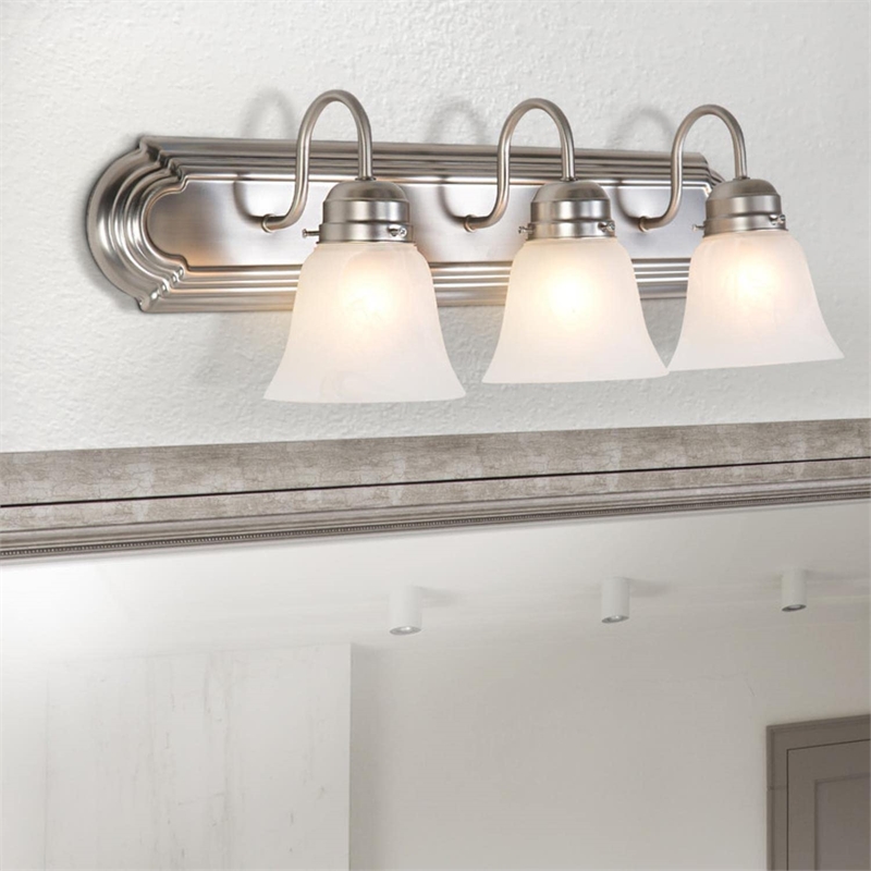 Yosemite Home Decor 3 Lights Vanity Lighting in Satin Nickel