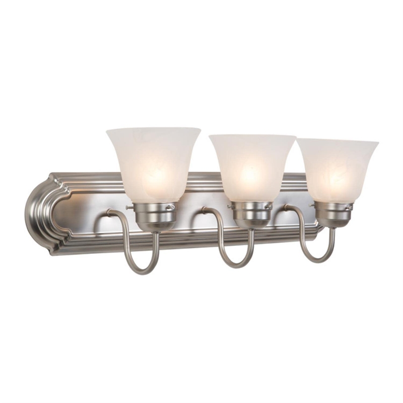 Yosemite Home Decor 3 Lights Vanity Lighting in Satin Nickel