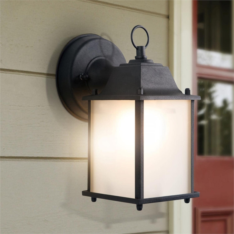 Yosemite Tara 1 Light Exterior Aluminum/Glass Wall Mount Light in Black