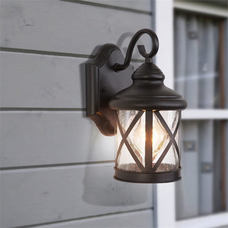 Yosemite Home Decor Mahony Medium 1 Light Exterior in Black